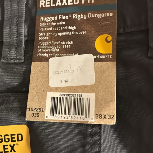 Carhatt Mens Rugged Flex Relaxed Fit Canvas DoubleFront Utility Work Pant - Picture 6 of 7